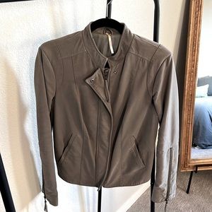 FREE PEOPLE Bomber Jacket - Taupe Color